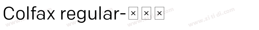 Colfax regular字体转换